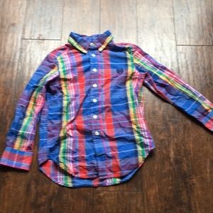 Chaps multi colored button down shirt